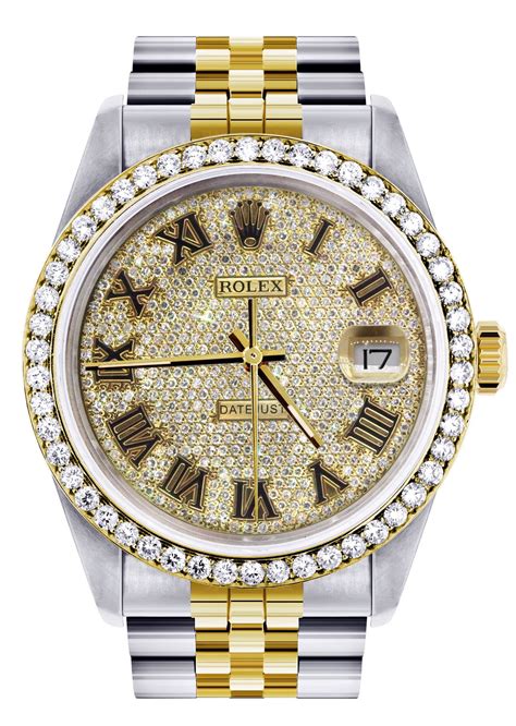 mens gold and diamond rolex watch|rolex full diamond original.